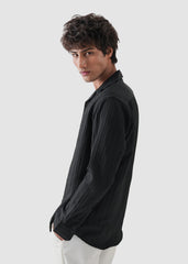 void black texture shirt
