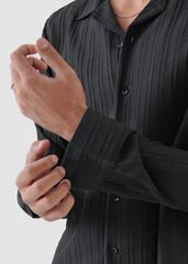 void black texture shirt