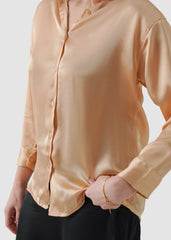 Autumn blonde silk shirt