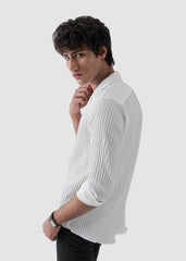clear white texture shirt