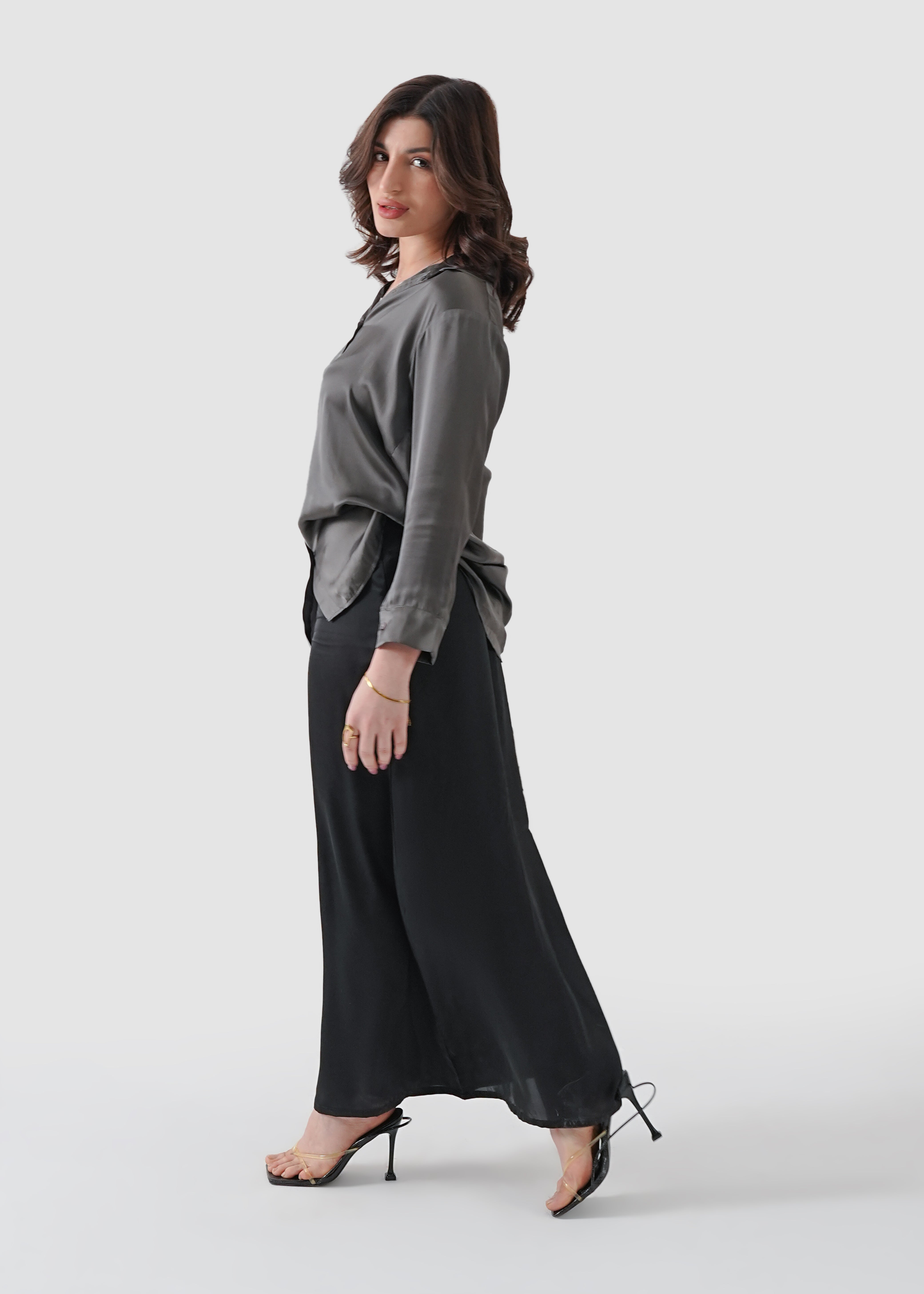 Sagebrush green silk shirt