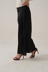 black silk skirt