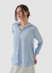 Whispy blue silk shirt